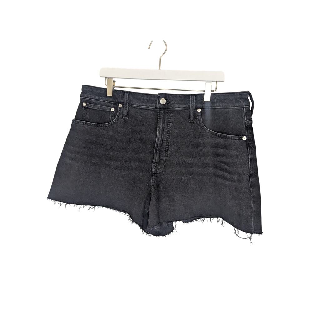 Madewell The Perfect Jean Short in Black Cutoff Highrise Womens Size 33